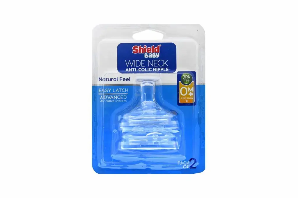 Shield Wide Neck Anticolic Nipple +0M