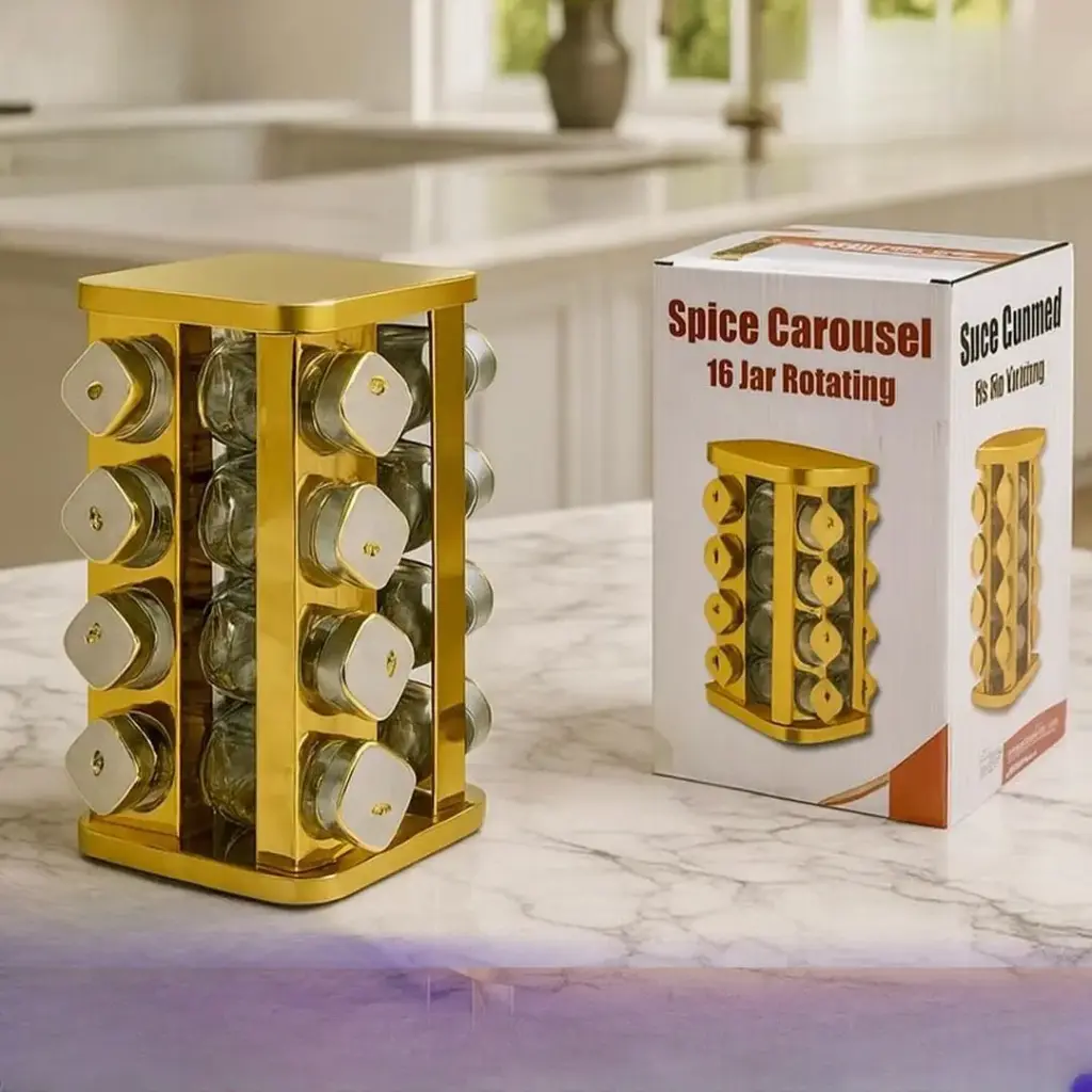 طقم بهارات 16 مرتبان و ستاند 