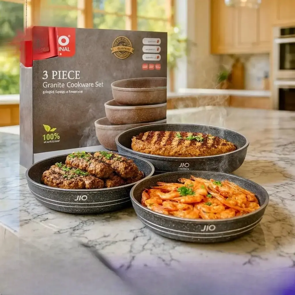 طقم صواني جرانيت 3 قطع 