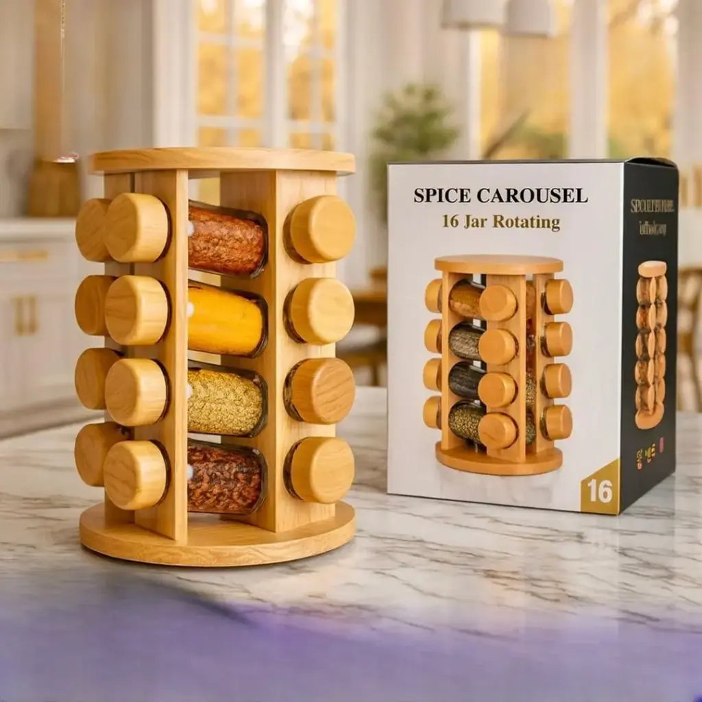 طقم بهارات 16 مرتبان و ستاند