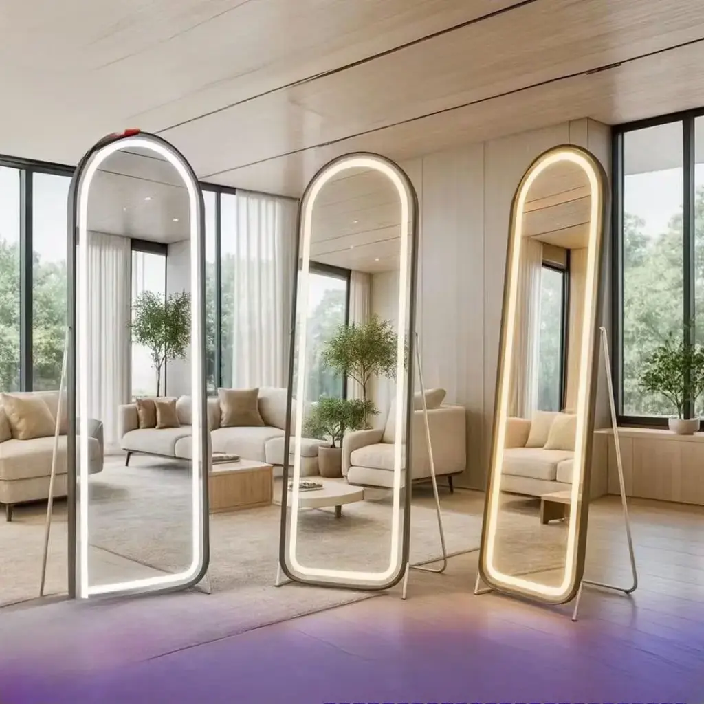 مرايا ستاند و معلقة 3 اضاءات باللمس 160*58 سم 