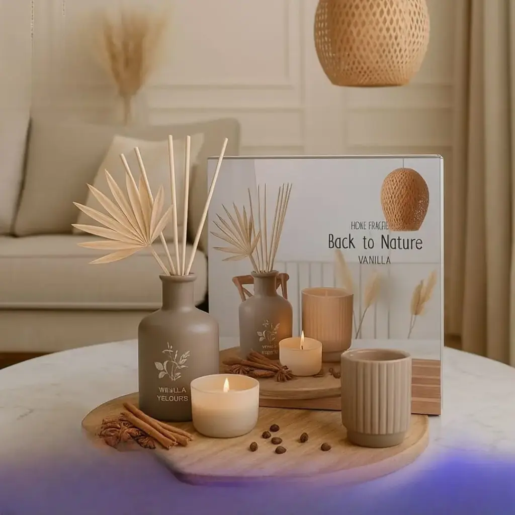 طم فواحة و علبة عطر و شموع 