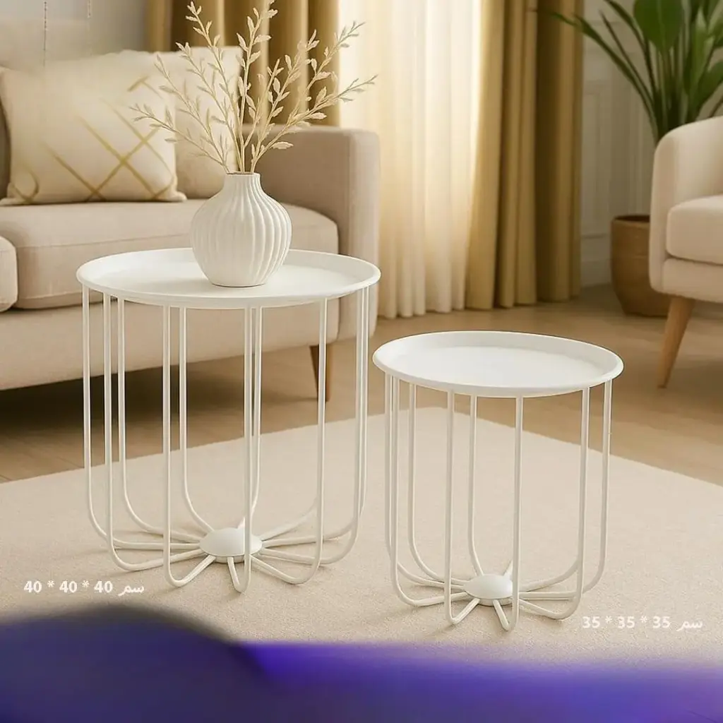 طقم طاولات وسطية دائرية عدد 2