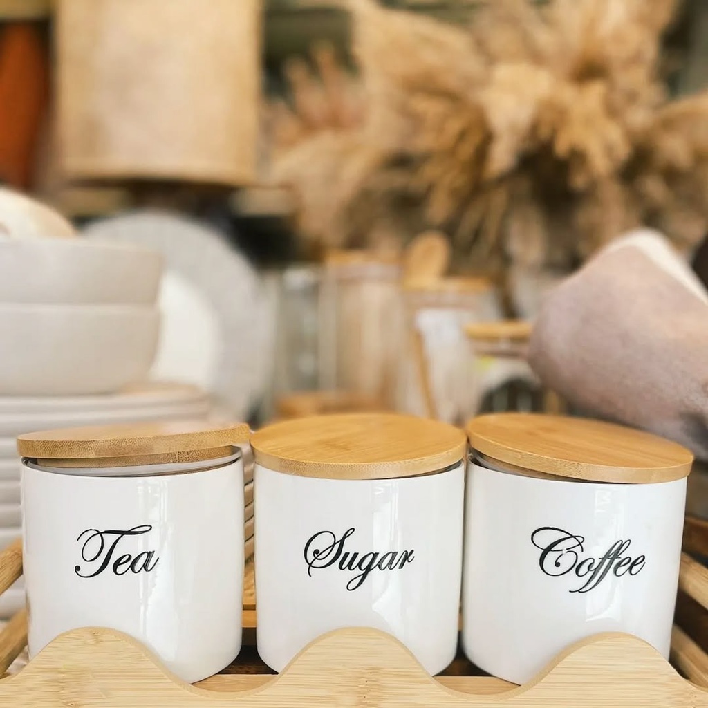 طقم للشاي والقهوه والسكر بتصميم انيق