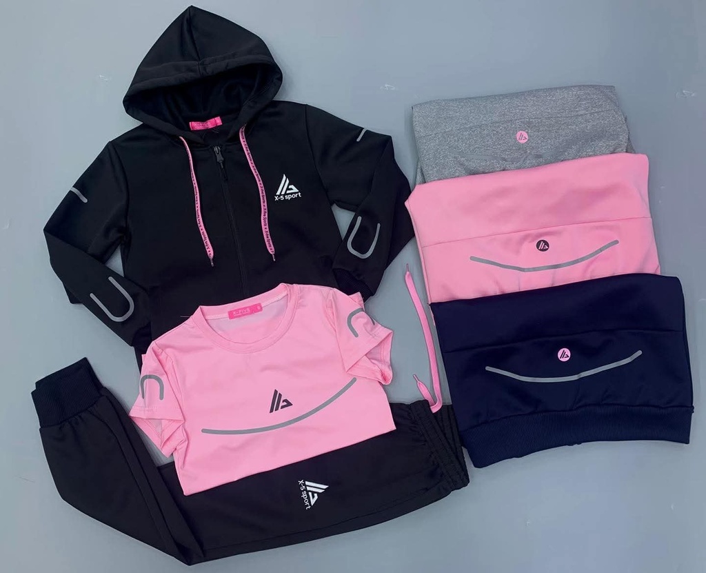 ترينج بناتي مكون من ٣ قطع قطن طبيعي ١٠٠٪؜