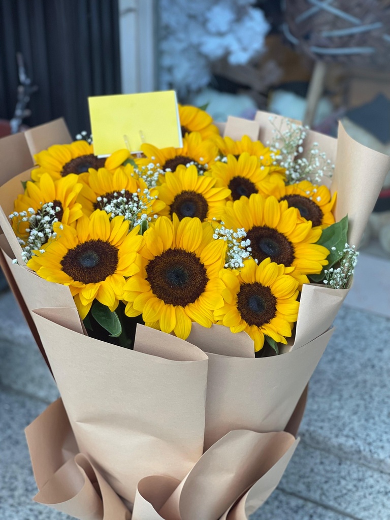 باقة ورد طبيعي دوار الشمس