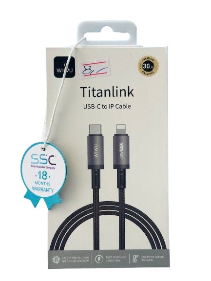 وصلة wiwu تايب سي ايفون فاست شارجر بجودة عالية