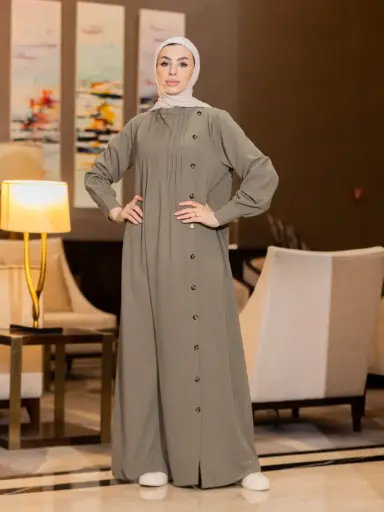 فستان نسائي بازرار جانبية 