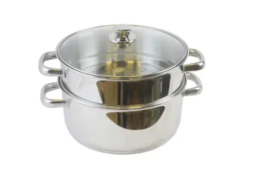 2-Tier Steamer Pot with Glass Lid