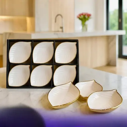 طقم صحون لتقديم المكسرات عدد 6