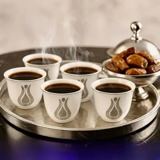 طقم فناجين عربية عدد 6 ماركة RoseBone