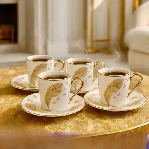 طقم فناجين قهوة عدد 6 ماركة RoseBone 