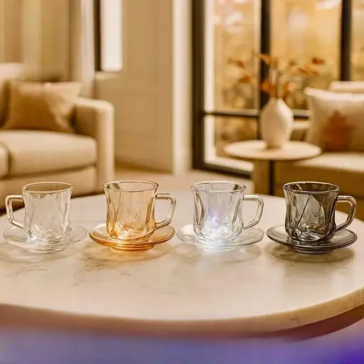 طقم كاسات شاي عدد 6