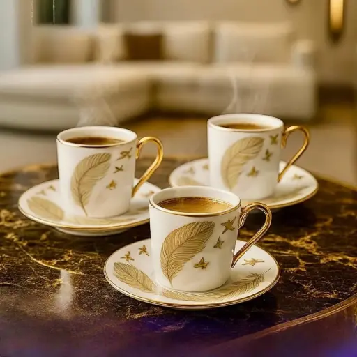 طقم فناجين قهوة عدد 6 ماركة RoseBone 