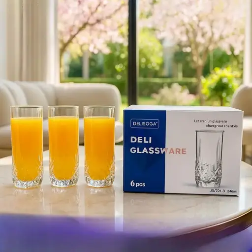 طقم كاسات عصير عدد 6