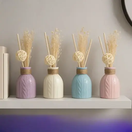 معطر عيدان بفازا مع علبة عطر 