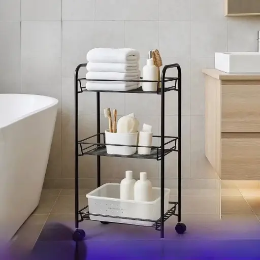 ستاند حديد للشامبو والمناشف 