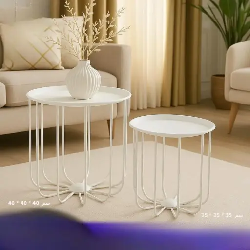 طقم طاولات وسطية دائرية عدد 2