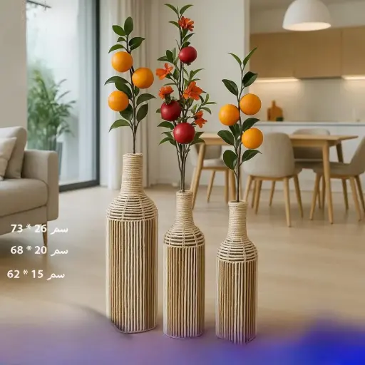 عرق فواكة و اسطوانات من القش 