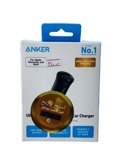 [اسود] شاحن سيارة انكر ٣٠ واط مميز