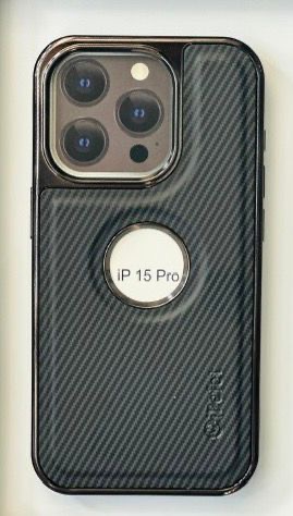 [اسود] كفر ايفون 15 جلد مميز بنقشة جديدة