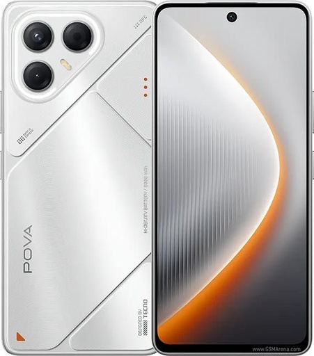 [ابيض] تلفون pova 7 256GB 16Ram 7000بطارية وكاميرا 108